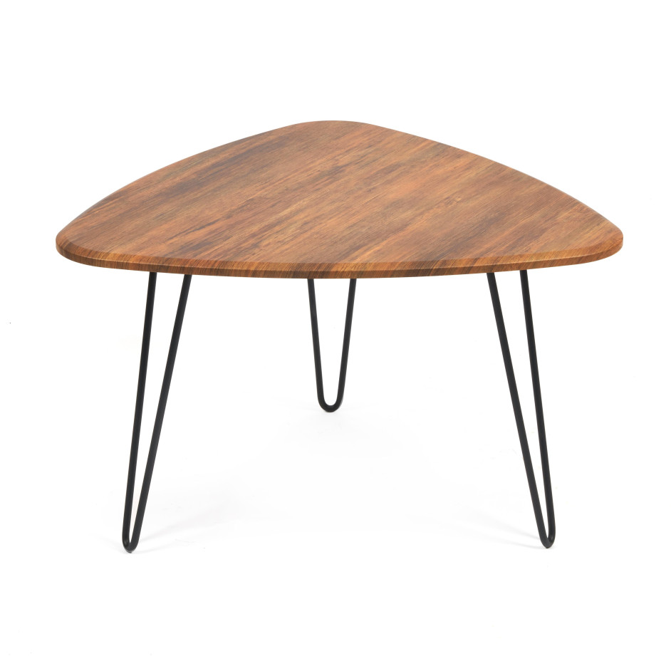 Стол журнальный SODUS МДФ/металл, 70*73*45 см, Дуб Американский (ножки черные)