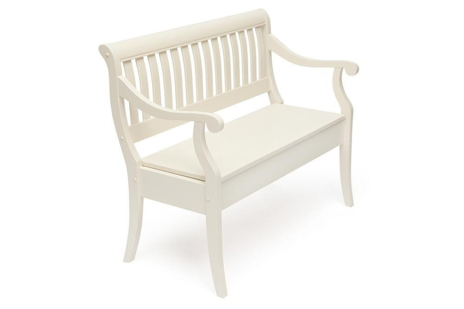 Скамейка MEDICHI (Медичи) дерево гевея/мдф, 108х57х89 см, pure white (402)