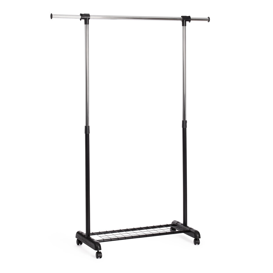 Вешалка NY-3294 металл, 84-135*44*100-165см, хром/черный