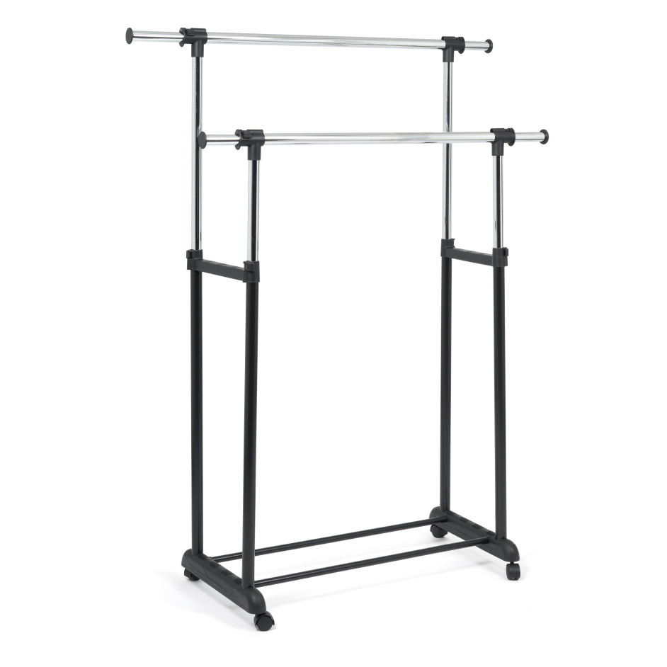 Вешалка NY-3295 металл, 84-135*44*100-165см, хром/черный