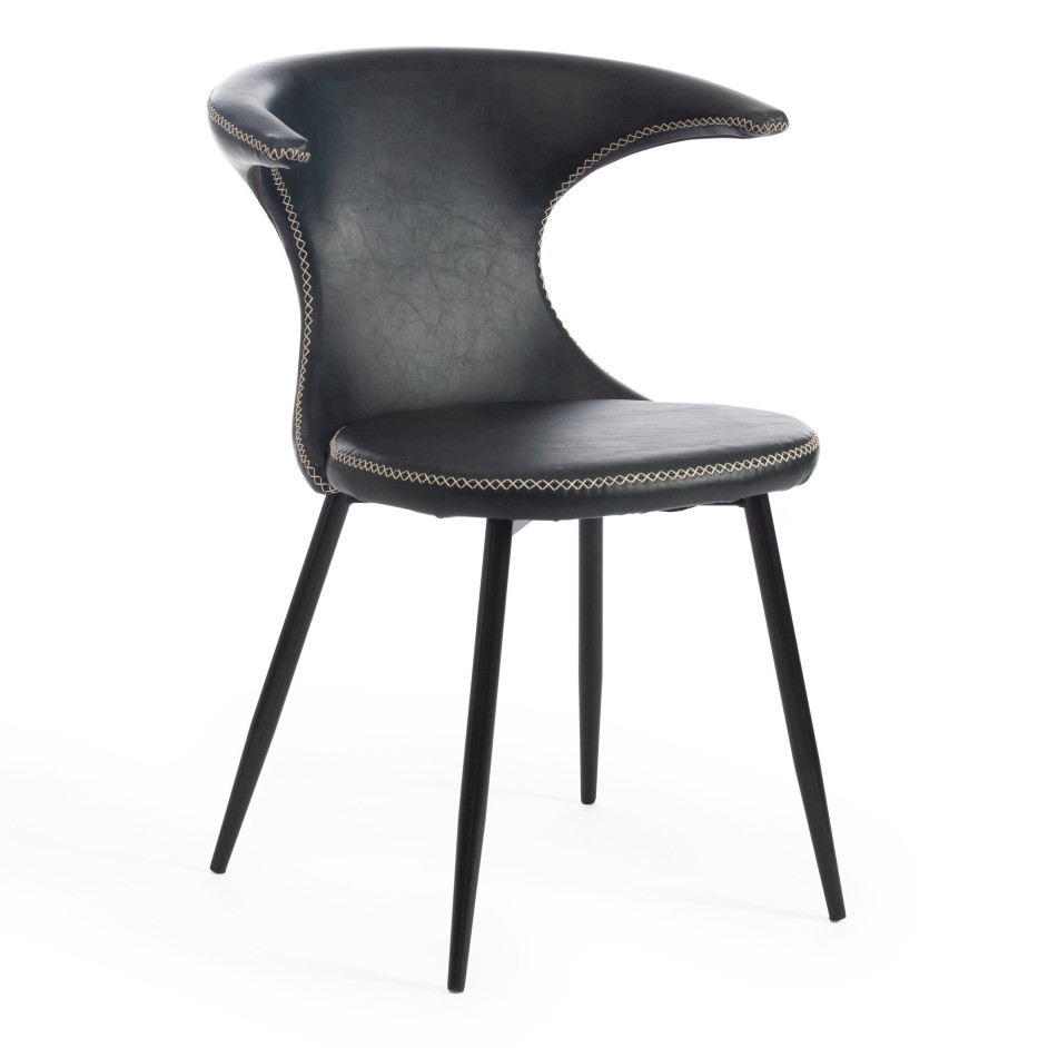 Стул FLAIR (mod. 9020) экокожа/металл, 60 х 56 х 78 см , зеленый 14/черный