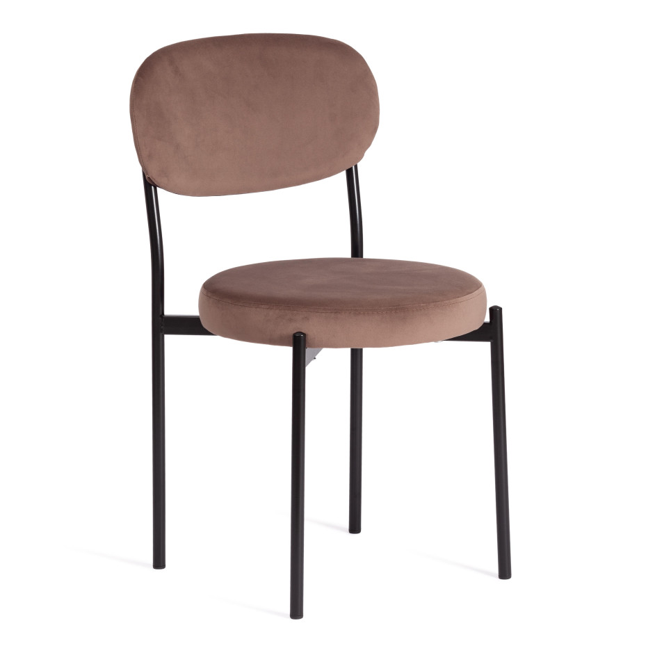 Стул REVO (mod. 7033) ткань/металл, 47х54х82 см, высота до сиденья 47 см, коричневый barkhat 12/черный