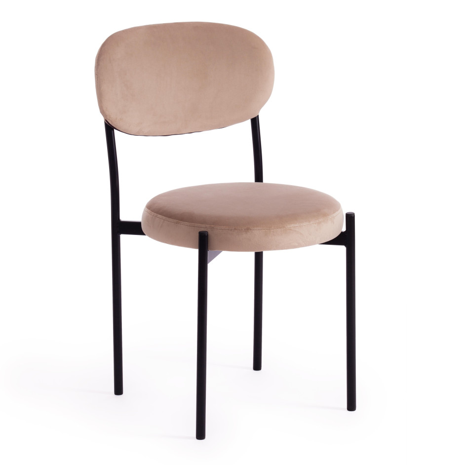 Стул REVO (mod. 7033) ткань/металл, 47х54х82 см, высота до сиденья 47 см, бежевый barkhat 5/черный