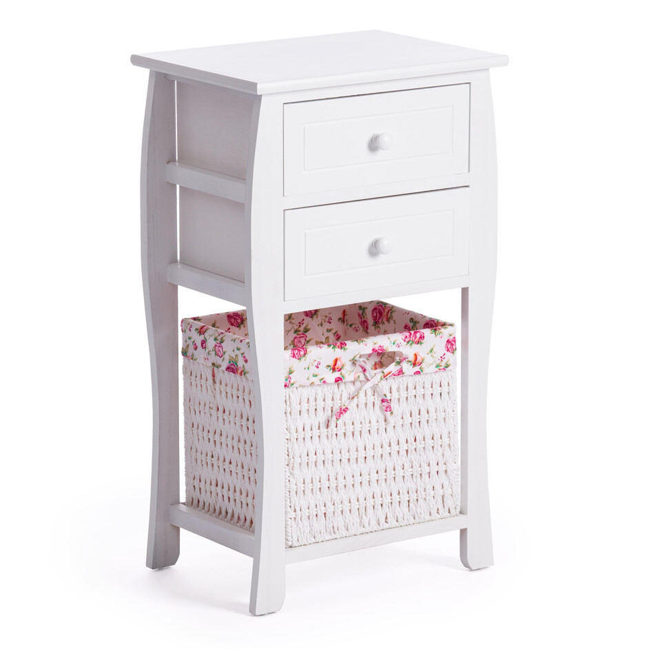 Тумба с корзиной и 2 ящиками Secret de Maison Arc 2 /Арк 2 (мод. HX16-827 S) дерево павловния, мдф, 70x40x30см, white (белый)