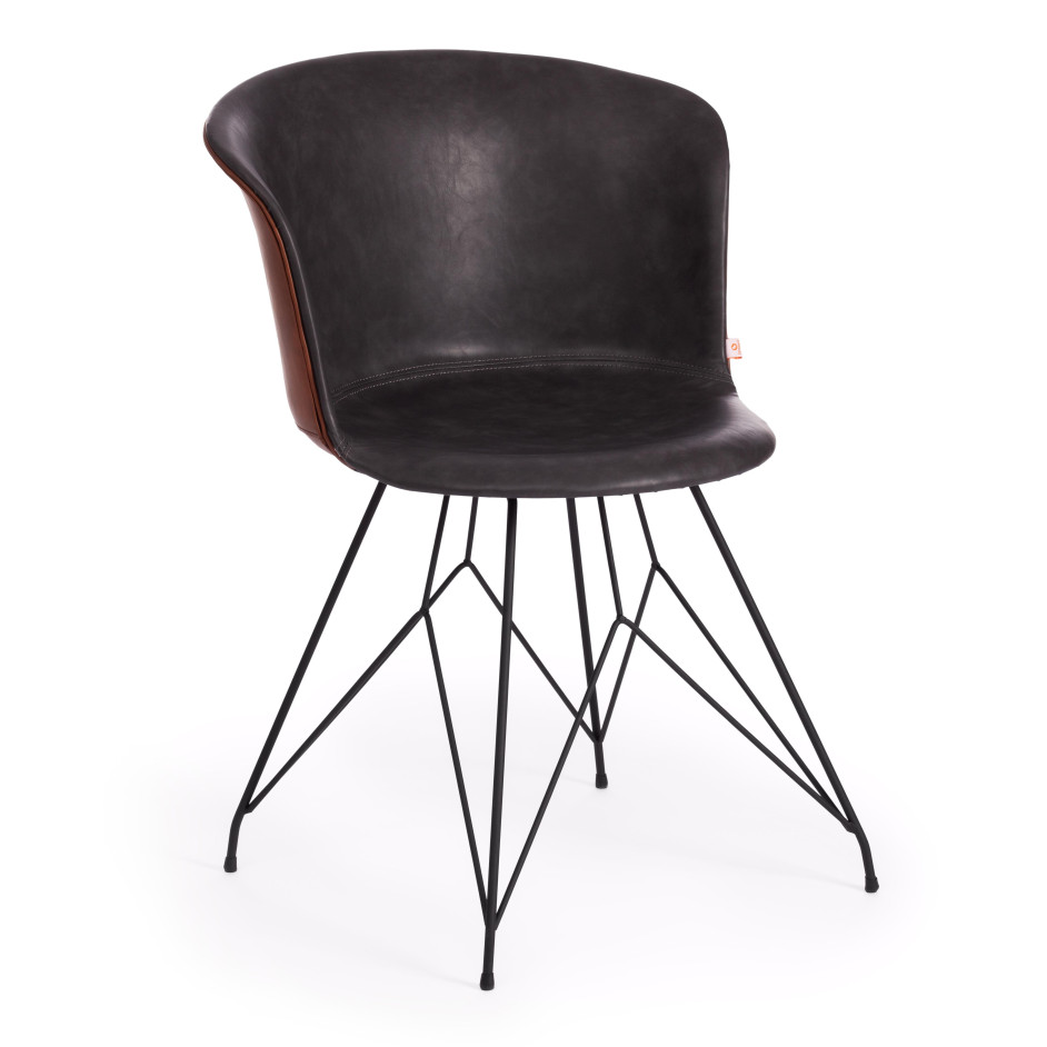 Стул KRANZ (mod. 9322М) экокожа / пластик , 53 х 55 х 45 х 76,5, Grey (Cерый) 7 / Brown (Коричневый) 9 / черный