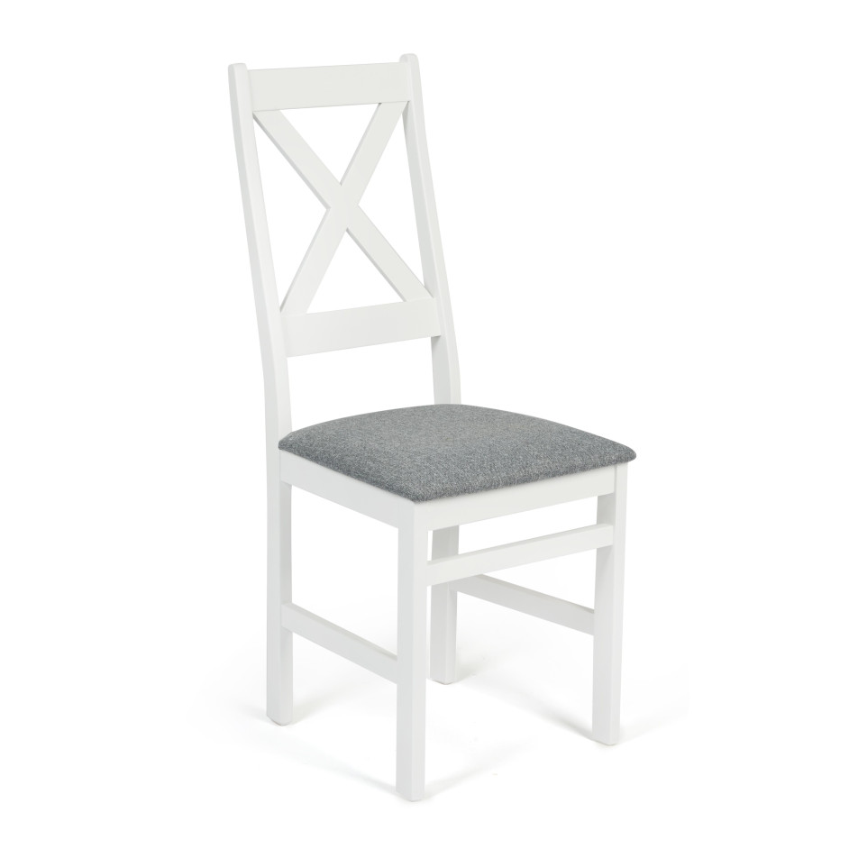 Стул CROSSMAN Многослойная фанера, 100*41*40, white, ткань серая (16/1) разобранный