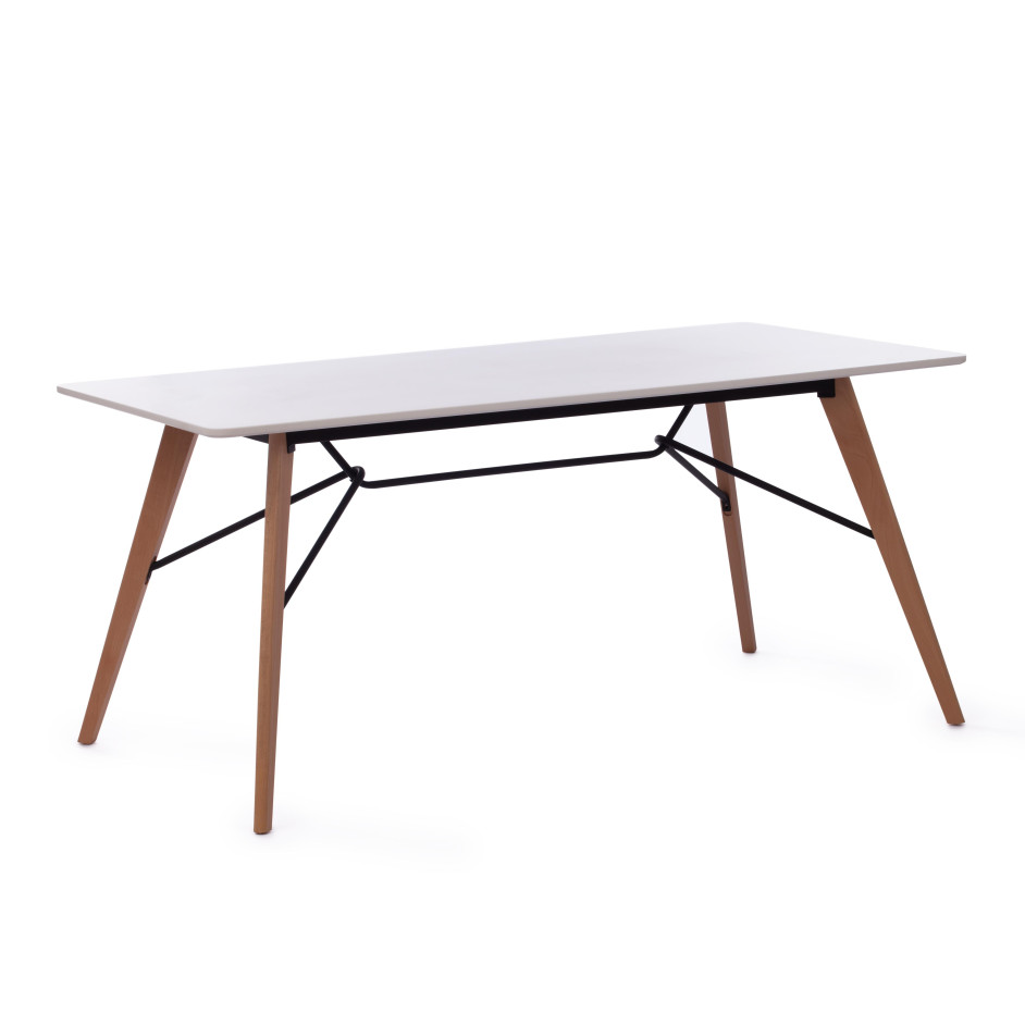 Стол RUSTO (mod. 289А) МДФ/металл, 160 х 90 х 75 см , white (белый)