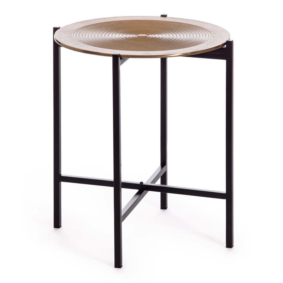 Столик кофейный Secret De Maison BLOOM ( mod. 11873-B ) алюминиевый сплав, 46*46*51 см, черный/античная медь