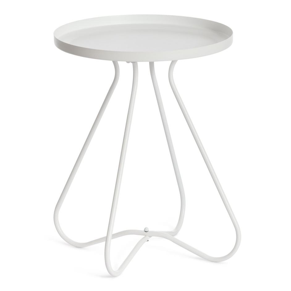 Столик журнальный GLAND металл, 40*40*45см, белый