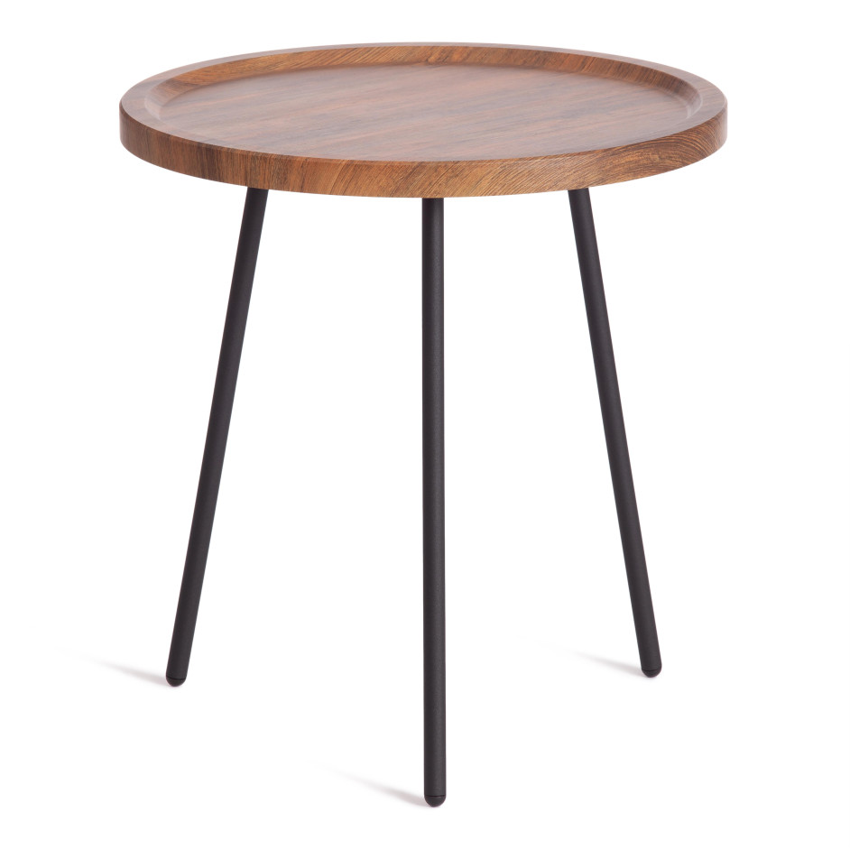 Столик кофейный LANCOME металл / МДФ, 45 х 45 х 45 см, дуб американский/черный