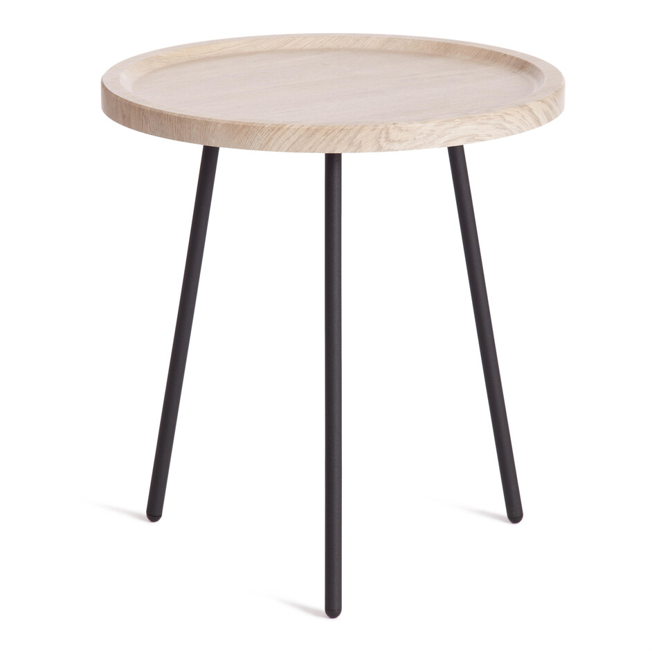 Столик кофейный Lancome/Ланком металл / МДФ, 45 х 45 х 45 см, дуб санремо/черный