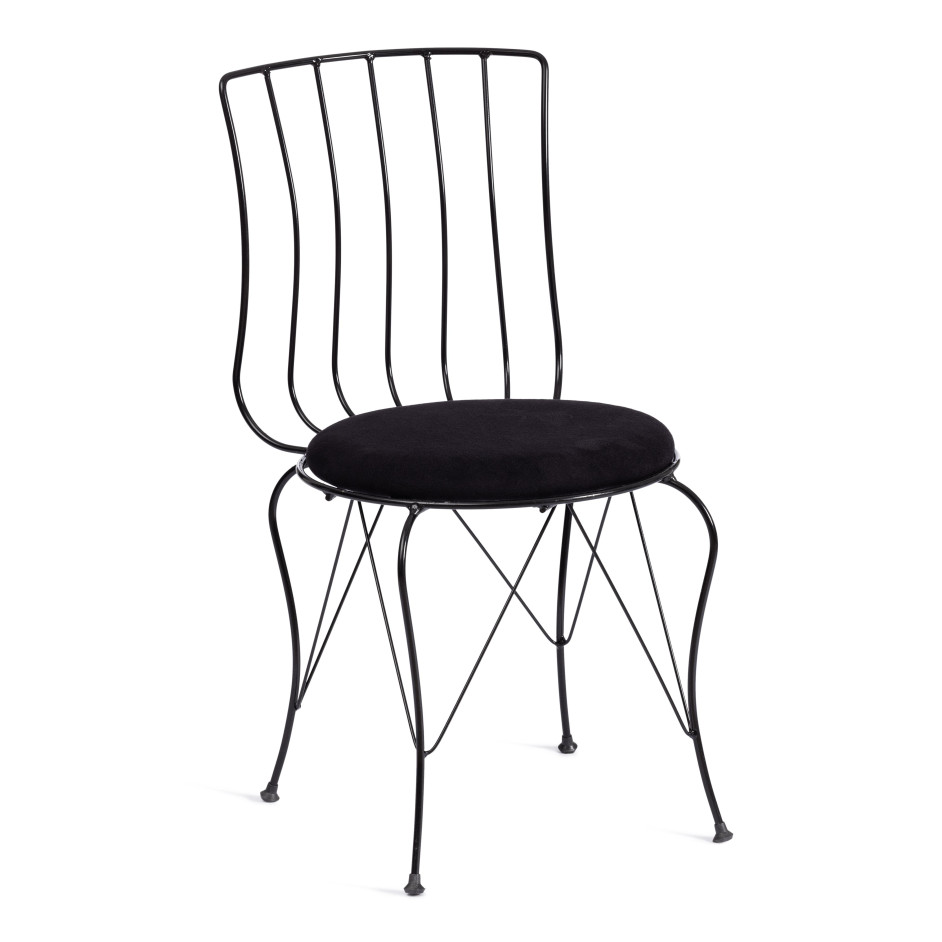 Стул LALITA (mod. 172) металл/ткань,  44 х 51.5 х 85 см, Black (черный)