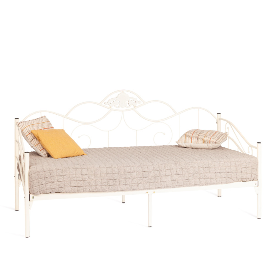 Кровать Federica (mod. AT-881) дерево гевея/металл, 90*200 см (Day bed), Белый (butter white)