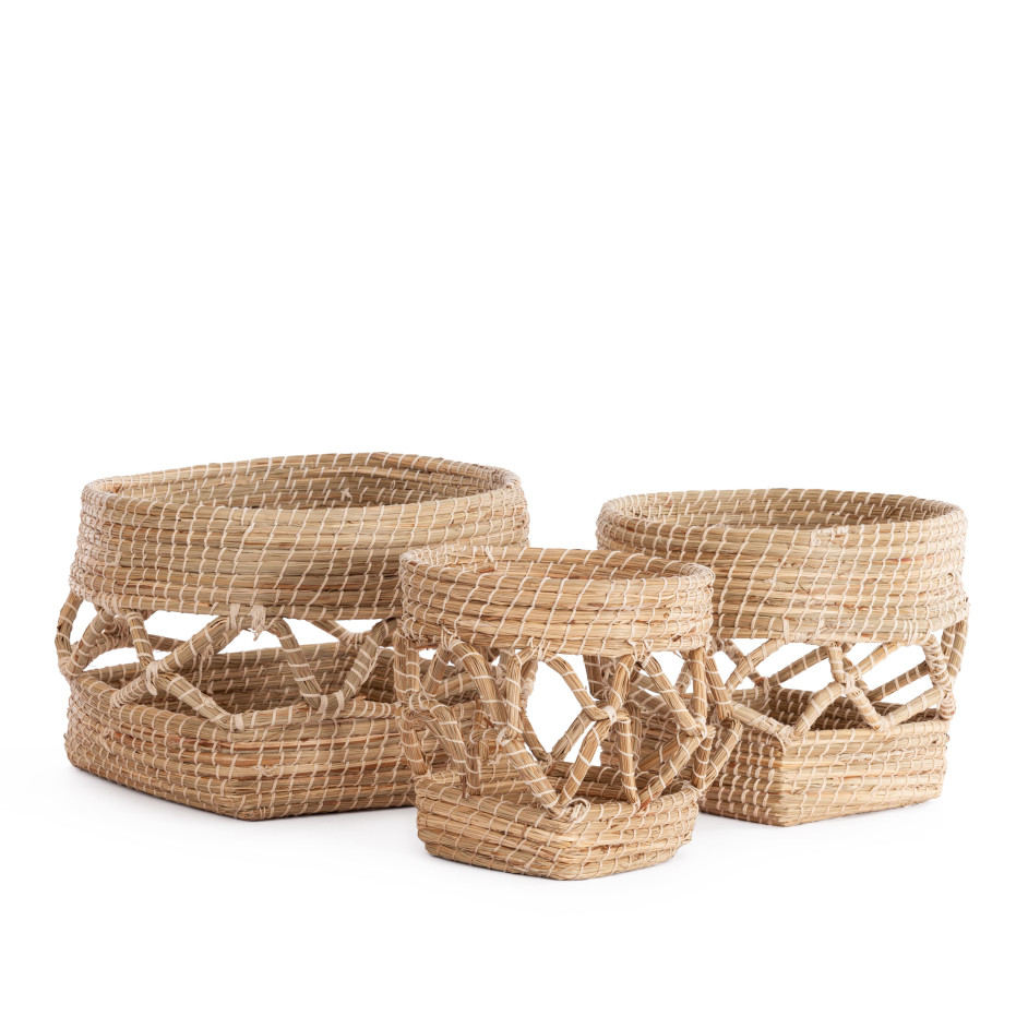 Набор корзин Secret De Maison LAILA ( mod. LS-0023 ) морская трава, D37/27 х 30 см , D30/20 х 26 см , D23/15 х 23 см, бежевый