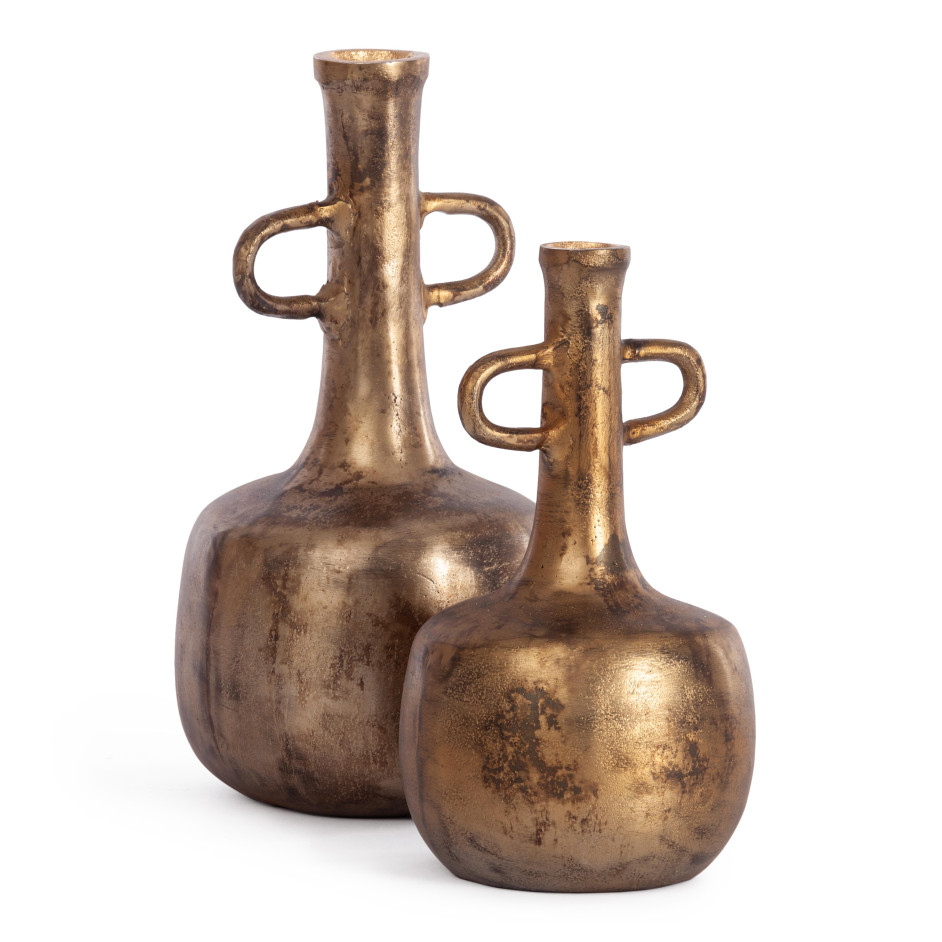 Набор ваз Secret De Maison LAGINI ( mod. LS-0226 ) металл: аллюминий, 4 х 15 х 27 см, 5 х 17 х 32 см, золотой