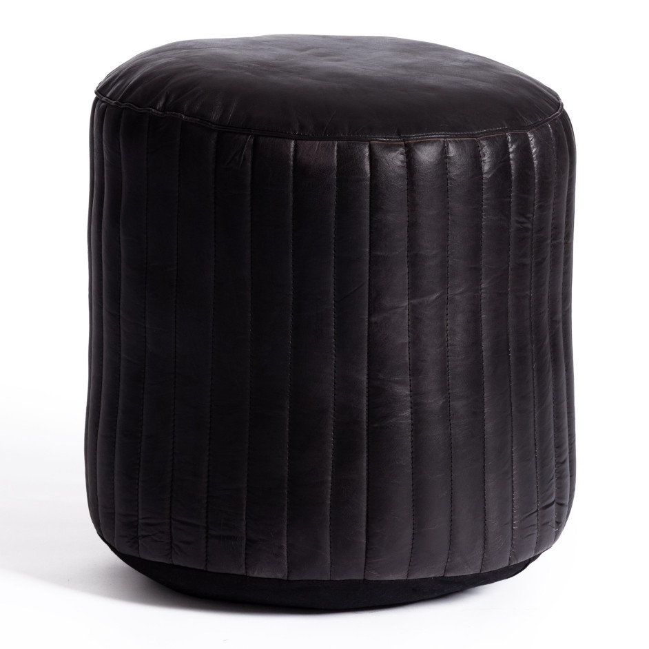Пуф Secret De Maison TITCH ( mod. 2361 ) кожа буйвола, 42 х 42 х 45 см (42 х 42 х 49 см), черный