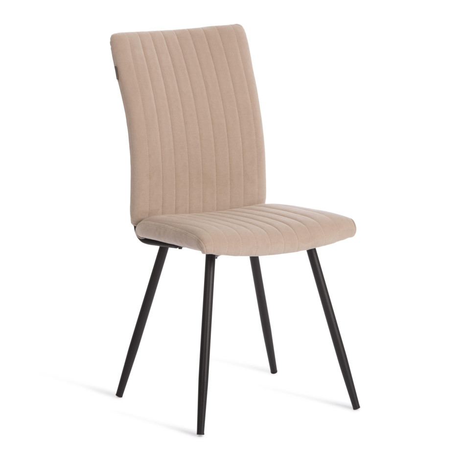 Стул обеденный Monte Carlo флок , бежевый/черный, 7, 49х51х93 см