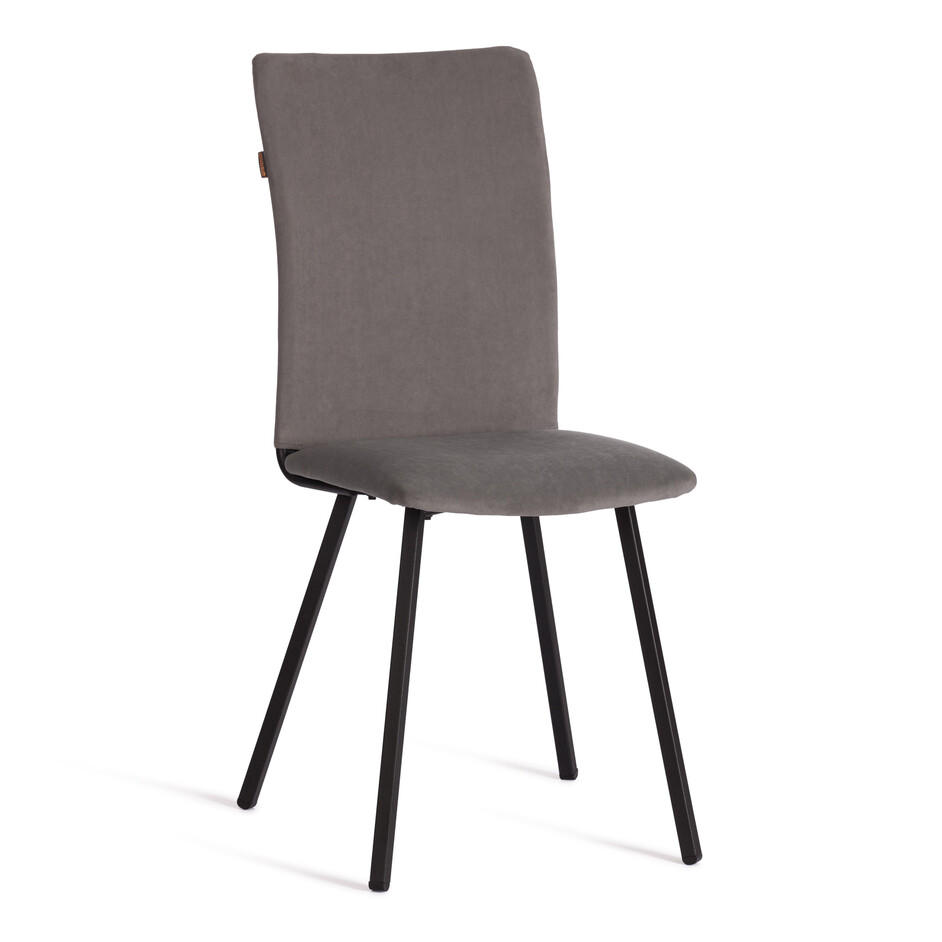 Стул обеденный La Rousse флок , серый/черный, 29, 49х50х93