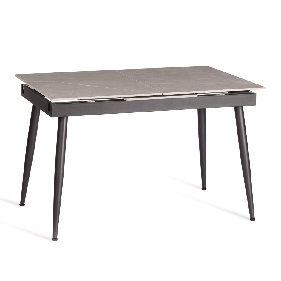 Стол обеденный Balmoral/Балморал столешница керамика (матовая) /опоры металл, серый/чёрный, (120+40)x80x75(+1) см
