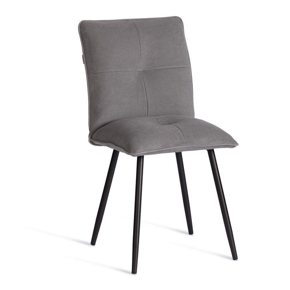 Стул обеденный Sweet LT, велюр, серый/черный, 29, 41х55х88 см