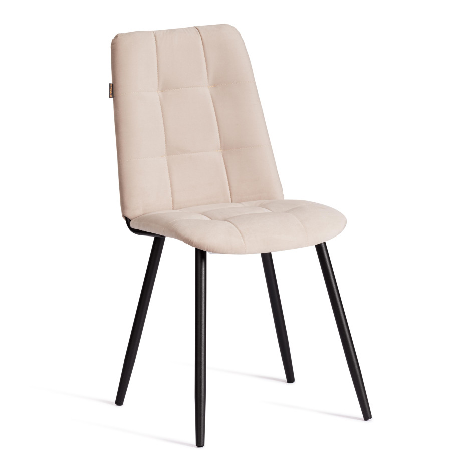 Стул обеденный Asti велюр, молочный/черный, (Porsche 2)