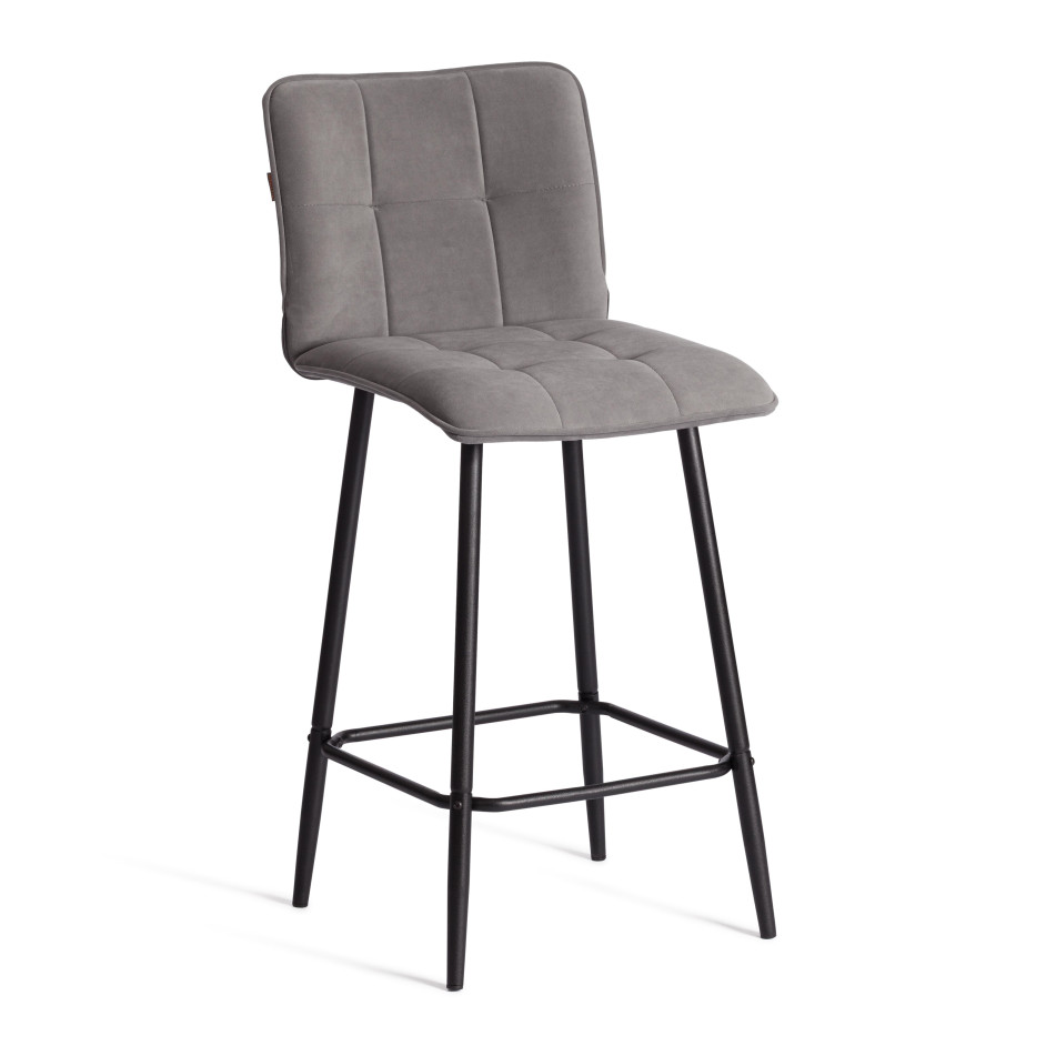 Полубарный стул  Bari/Бари велюр, серый, 29, 42х55х99 см
