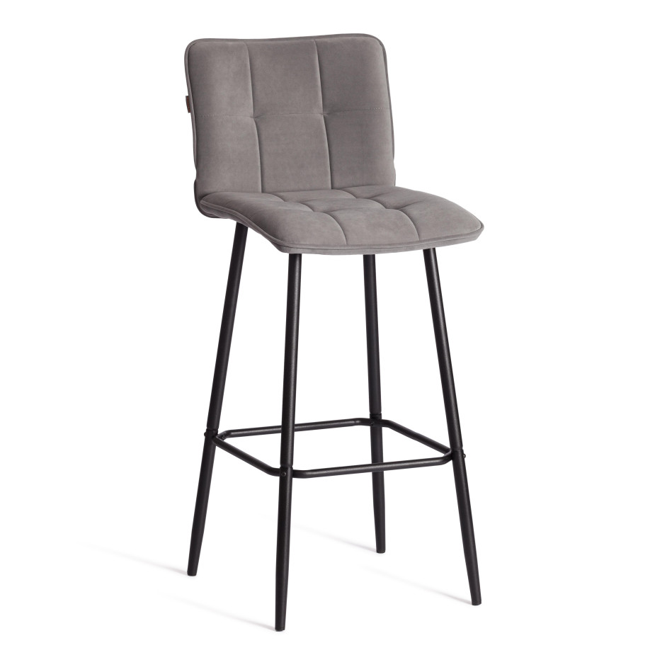 Барный стул  Bari/Бари велюр, серый, 29, 45х56х110 см
