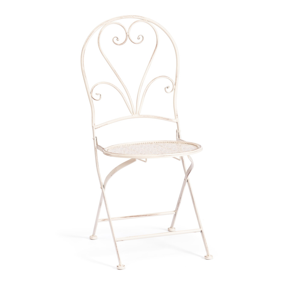 Стул Love Chair (PL08-11140) стальной сплав, античный белый, 40х47,5х94 см