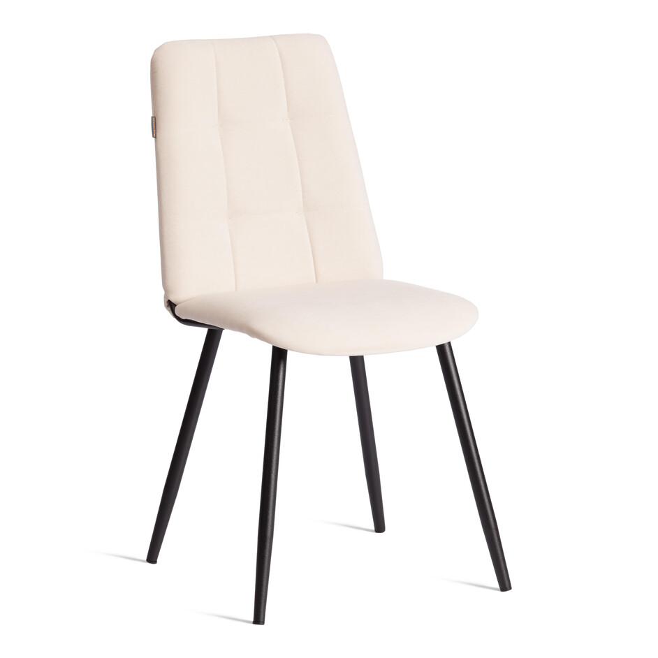 Стул обеденный Asti  TREND, велюр, молочный/черный, 4