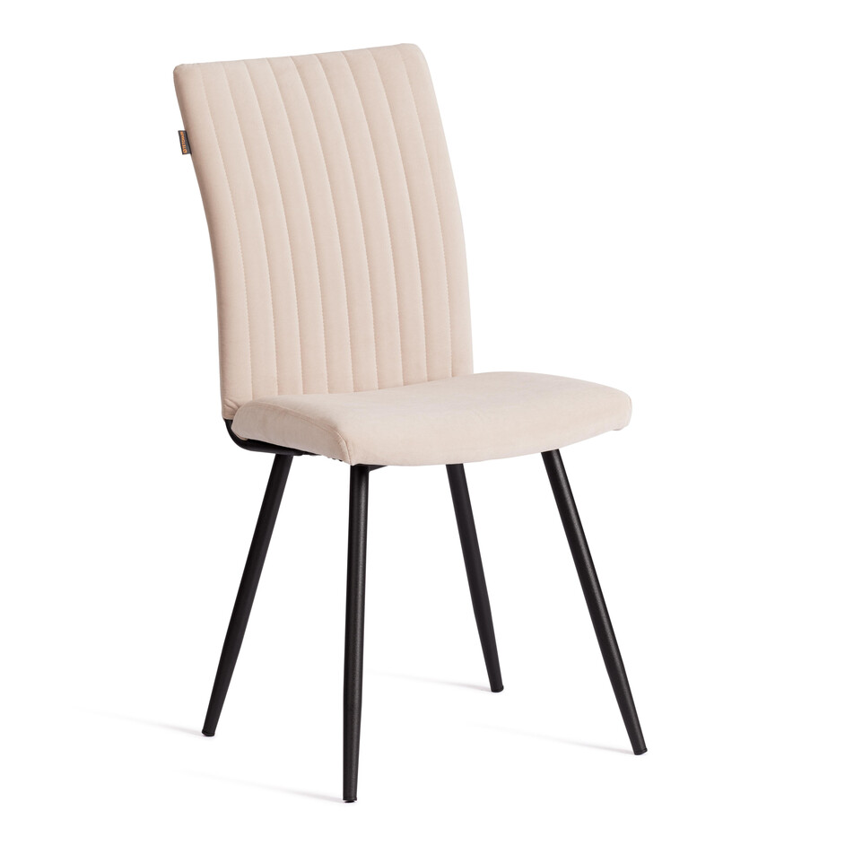 Стул обеденный Monte Carlo   TREND, велюр, бежевый/черный, 7, 49х51х93 см