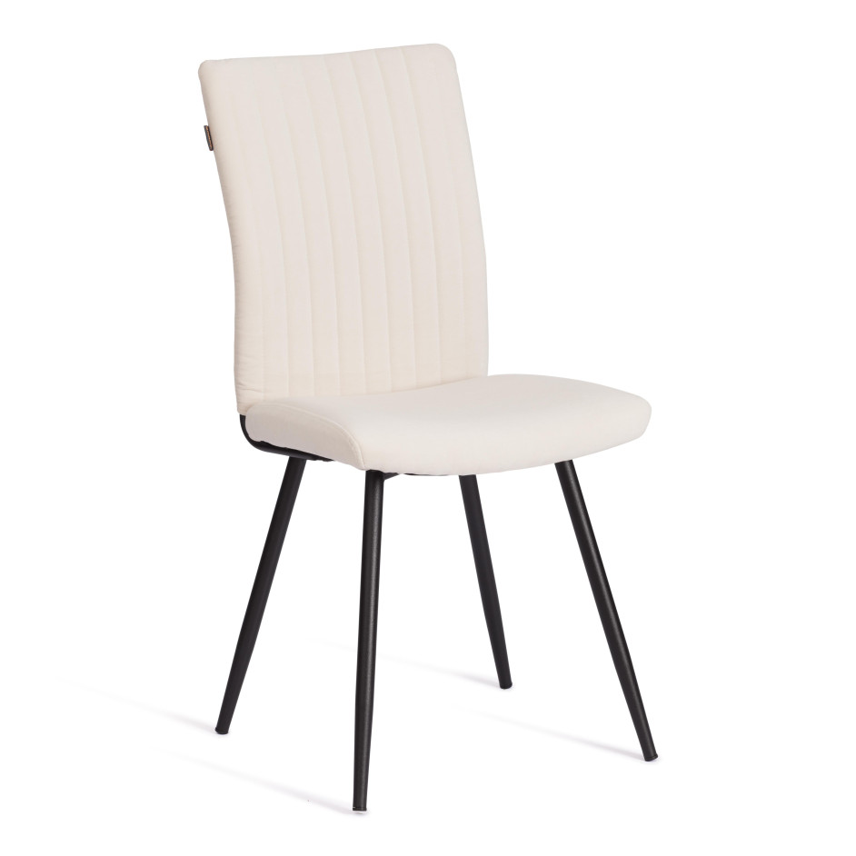 Стул обеденный Monte Carlo  (2 шт. в упаковке) TREND, велюр, молочный/черный, 4, 49х51х93 см