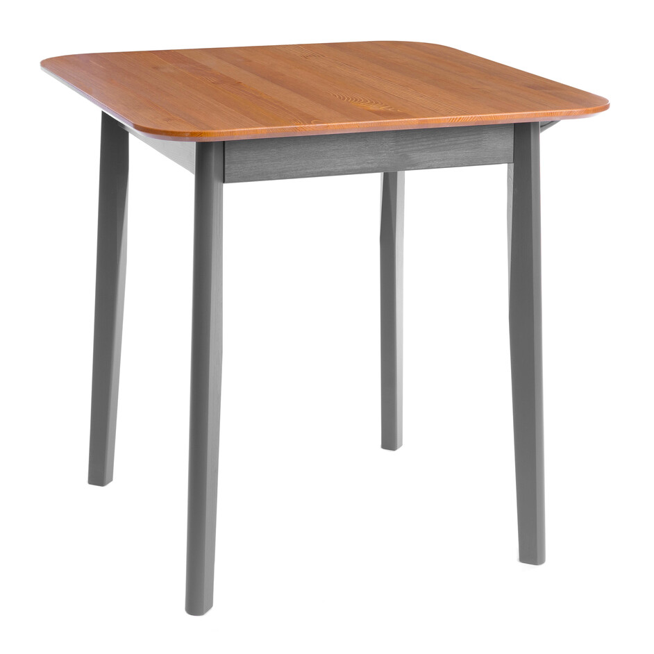 Стол Соната Люкс/ Sonata Lux table, 75х75х75 см массив сосны, антик /графит, 75х75х75 см