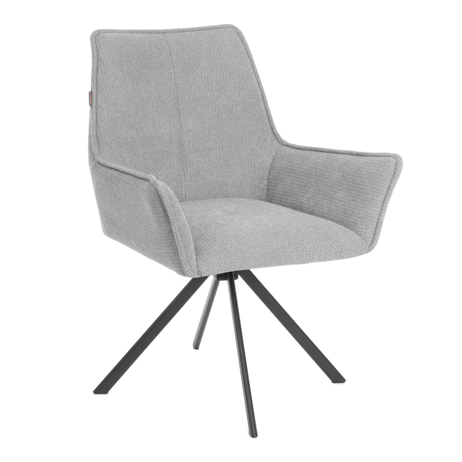 Кресло Murano/Мурано опора 360, велюр/букле (HYP), светло-серый