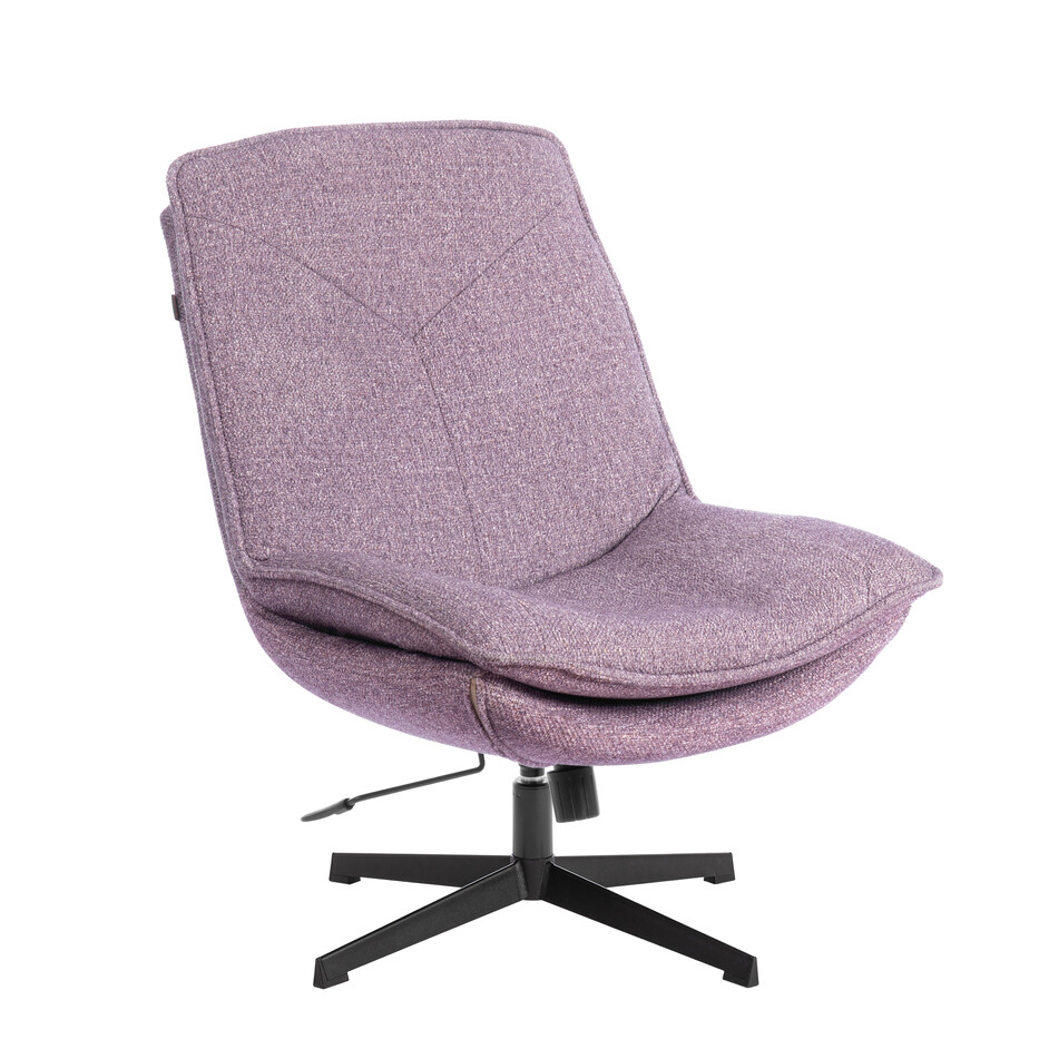 Кресло лаунж Cosmo велюр/букле, VT shape wood rose