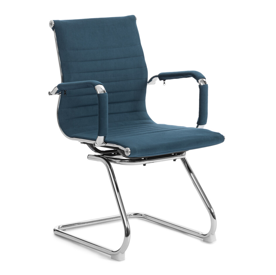 Кресло Urban S/Урбан С (на полозьях) велюр, синий, 32