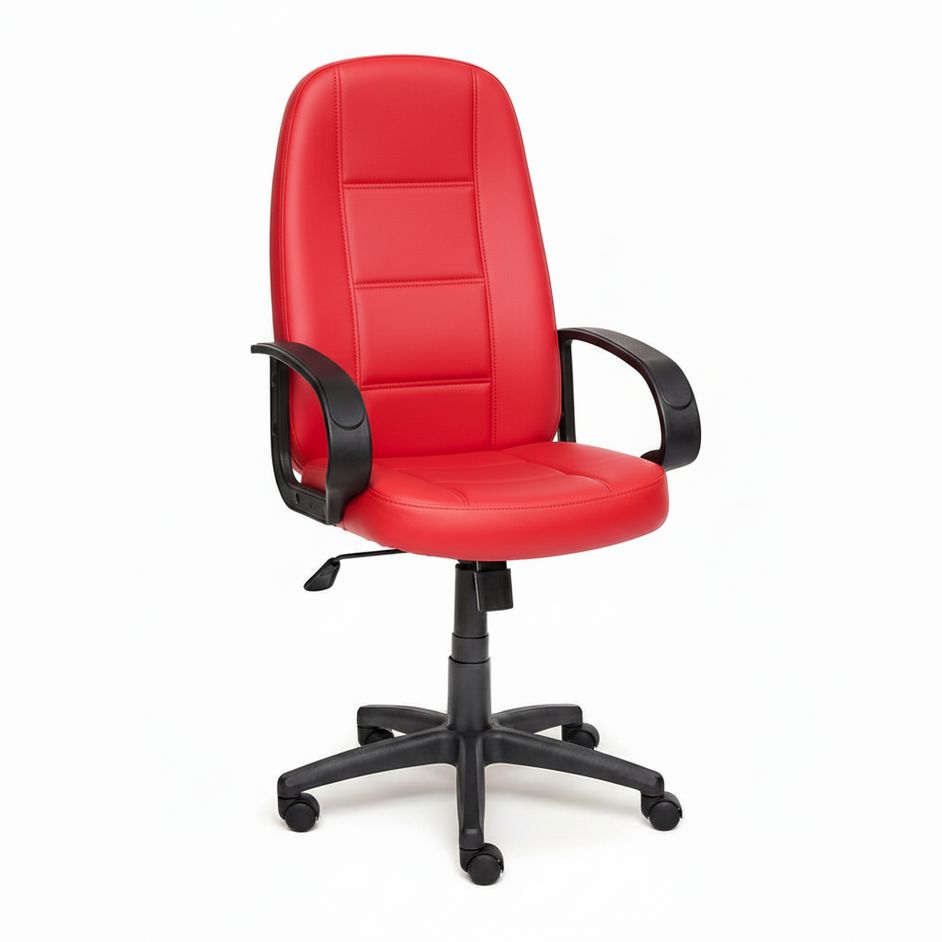 Кресло СН747 кож/зам, красный, хьюго ред