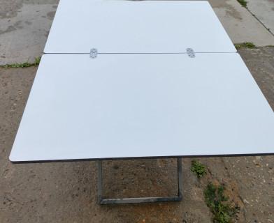 Стол универсальный трансформируемый MERIDIAN МДФ/металл, 85*50*57,5см/ 110,2*85*57,5 см, Белый, основание черное