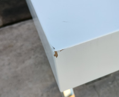 Стол письменный LAZETTI (mod.EWD-HS01) мдф high gloss/металл, 120х55х75см, Белый (White)/хром