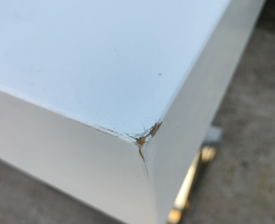 Стол письменный LAZETTI (mod.EWD-HS01) мдф high gloss/металл, 120х55х75см, Белый (White)/хром