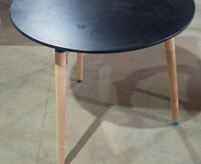 Стол обеденный Марс/Mars (мод.T1004) МДФ/дерево, черный/натуральный, 80х80х75см