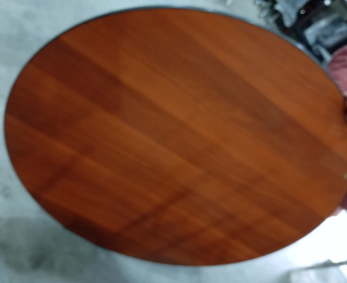 Стол RUSTO (mod. 283) МДФ/металл, D100 х 75 см, Black (Черный) / Walnut (Орех) 10