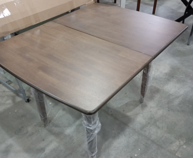 Стол TEODORO (mod. F-SHR3624RD W4) дерево гевея/мдф, 60x90(90x120)x76см, walnut (орех)