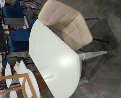 Стол раскладной Модена/Modena (MD-T4EX) дерево гевея/МДФ, 100+29х75х75см, слоновая кость 2-5