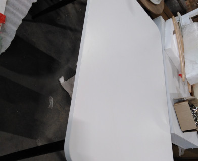 Стол PLUTO ЛДСП/металл, 120x80x77 см, Белый/Черный