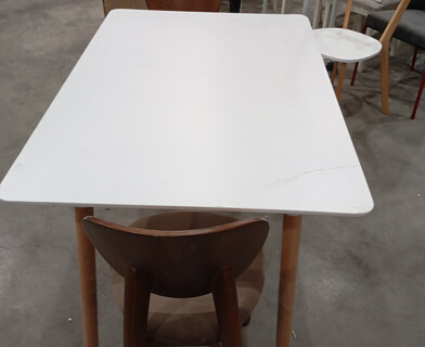 Стол Джон/John (мод.T1001) МДФ/дерево, 120х80х75см, белый/натуральный