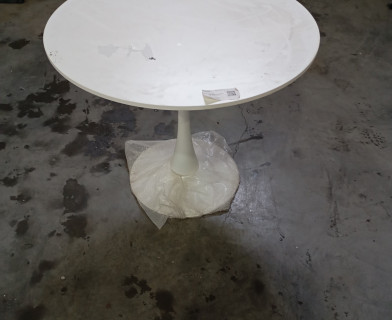 Стол TULIP (mod. 011) металл, мдф, белый, D90х75 см