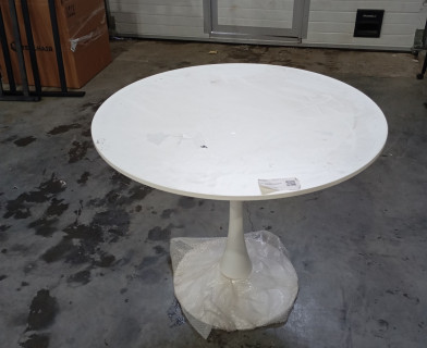 Стол TULIP (mod. 011) металл, мдф, белый, D90х75 см