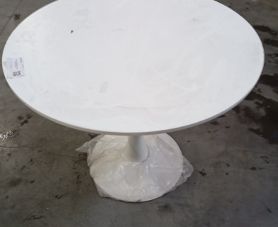 Стол TULIP (mod. 011) металл, мдф, белый, D90х75 см