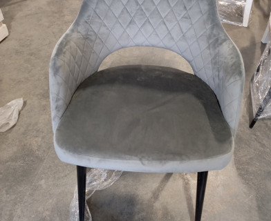Кресло VALKYRIA (mod. 711) / 1 шт. в упаковке ткань/металл, 55х55х80 см, высота до сиденья 48 см, серый barkhat 26/черный