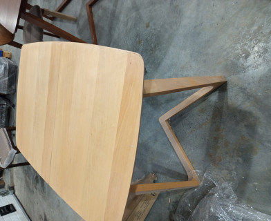 Стол раскладной VAKU (Ваку) основание бук, столешница мдф, 80x120+40x75см, Натуральный